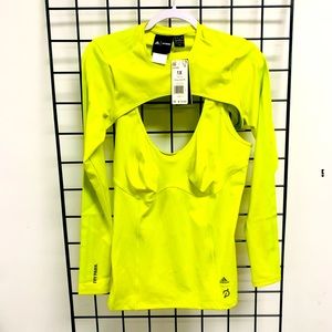 IVY PARK X ADIDAS X PELETON SHOCK SLIME COMPRESSION SHRUG TANK